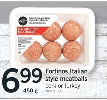 Fortinos Fortinos italian style meatballs, 450 g offer