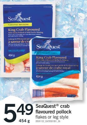 Fortinos Seaquest® crab flavoured pollock, 454 g offer