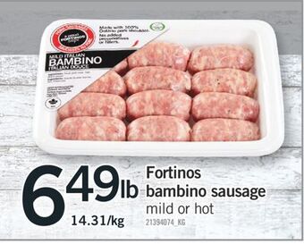 Fortinos Fortinos bambino sausage offer