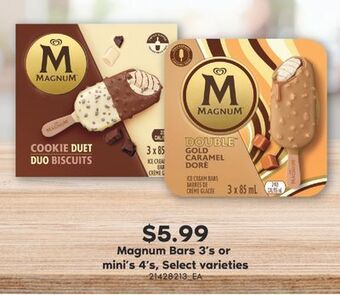 Fortinos Magnum bars, 3' s or mini's, 4' s offer