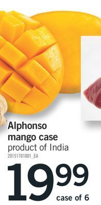 Fortinos Alphonso mango, case of 6 offer