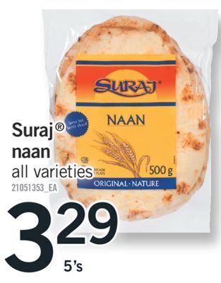 Fortinos Suraj® naan, 5's offer