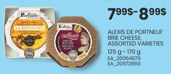 Fortinos Alexis de portneuf brie cheese offer