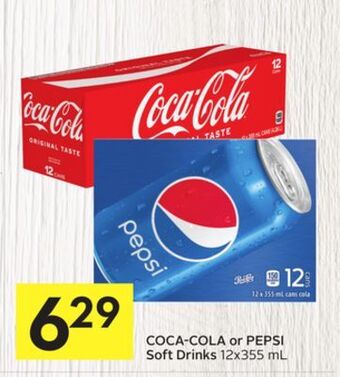 Foodland Coca-cola or pepsi soft drinks 12x355 ml offer