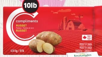Foodland Compliments russet potatoes canada no 1, 4.54 kg offer