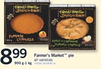 Fortinos Farmer's market™ pie, 900 g - 1 kg offer
