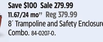 Canadian Tire Jumptek 8´trampoline and safety enclosure combo offer