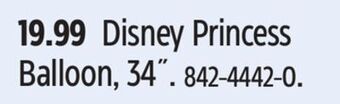 Canadian Tire Disney princess balloon, 34 offer