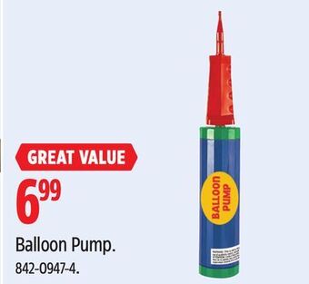 Canadian Tire Balloon pump offer