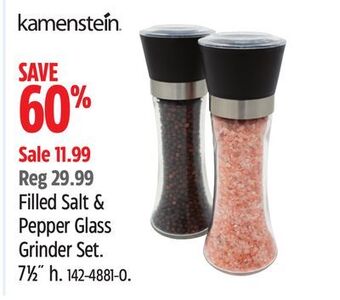 Canadian Tire Kamenstein filled salt & pepper grinder set offer