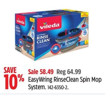 Canadian Tire Vileda easywring rinseclean spin mop system offer