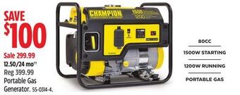 Canadian Tire Champion portable gas generator offer