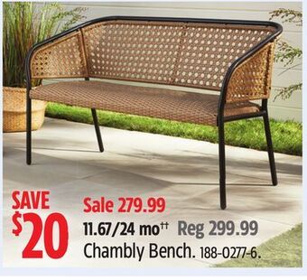 Canadian Tire Canvas chambly bench offer