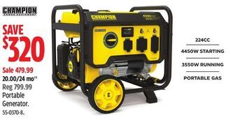 Canadian Tire Champion portable generator offer