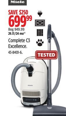 Canadian Tire Miele complete c3 excellence canister vacuum offer