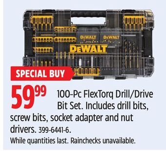 Canadian Tire Dewalt 100-pc flextorq drill/drive bit set offer
