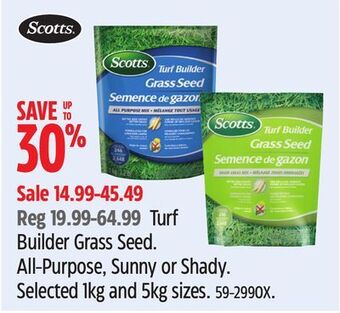 Canadian Tire Scotts turf builder grass seed offer