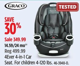 Canadian Tire Graco 4ever 4-in-1 car seat offer