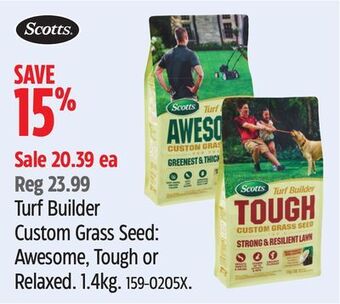 Canadian Tire Scotts turf builder custom grass seed: awesome, tough or relaxed offer