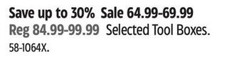 Canadian Tire Irwin selected tool boxes offer