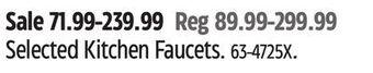 Moen selected kitchen faucets