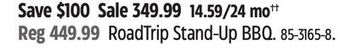 Canadian Tire Coleman roadtrip stand-up bbq offer