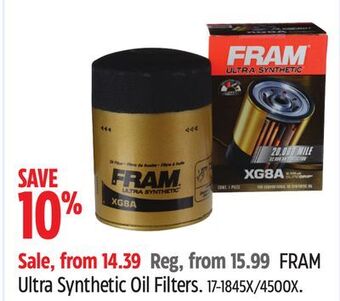 Canadian Tire Fram ultra synthetic oil filters offer