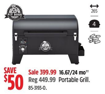 Canadian Tire Pit boss portable grill offer