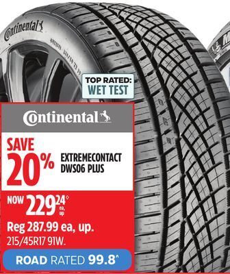 Canadian Tire Continental extremecontact dws06 plus tire offer