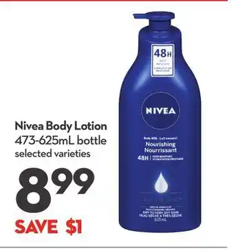 Longo's Nivea body lotion offer