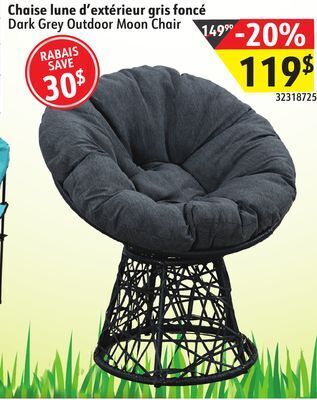 Sushi Shop Dark grey outdoor moon chair offer