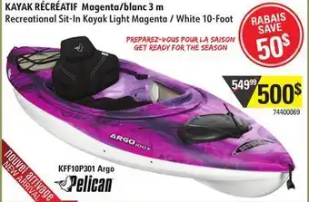 Sushi Shop Recreational sit-in kayak light magenta / white 10-foot offer