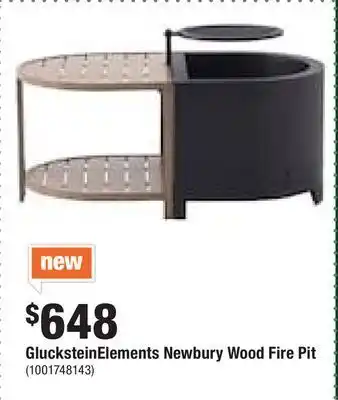 Home Depot Glucksteinelements newbury wood fire pit offer