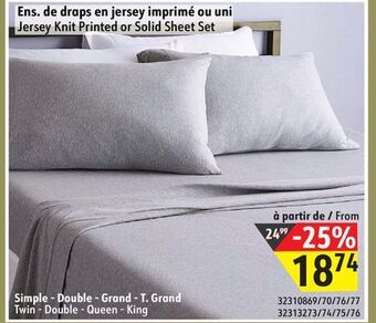 Sushi Shop Jersey knit printed or solid sheet set offer