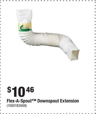 Home Depot Flex-a-spout™ downspout extension offer