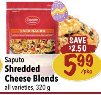 Farm Boy Saputo shredded cheese blends offer