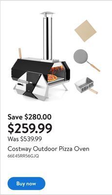 Walmart Costway outdoor pizza oven offer