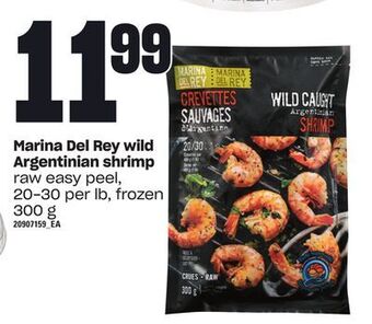 Zehrs Markets Marina del rey wild argentinian shrimp, 20-30 per lb, 300 g offer