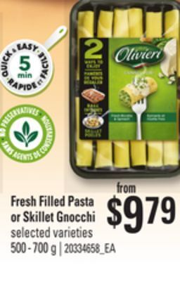 Zehrs Markets Fresh filled pasta or skillet gnocchi, 500-700 g offer