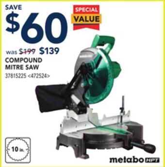 RONA Metabo hpt compound mitre saw offer
