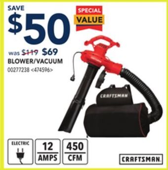 RONA Craftsman blower/vacuum offer