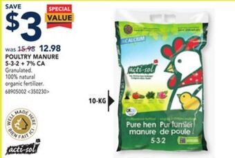 RONA Acti-sol poultry manure 5-3-2 + 7% ca offer