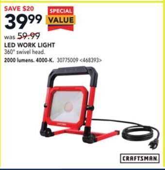 RONA Craftsman led work light offer