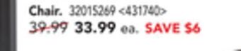 RONA Pelham bay chair offer