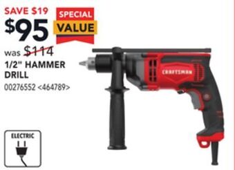 RONA Craftsman 1/2 hammer drill offer