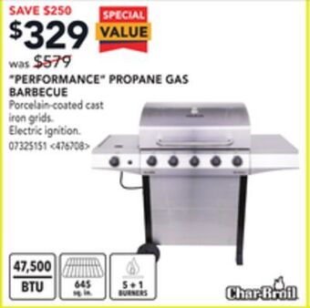 RONA Char-broil performance propane gas barbecue offer