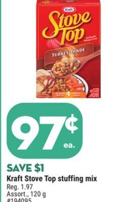 Giant Tiger Kraft stove top stuffing mix offer