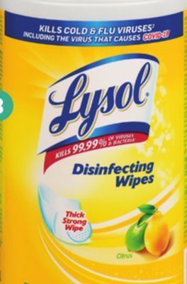 Giant Tiger Lysol disinfecting wipes offer