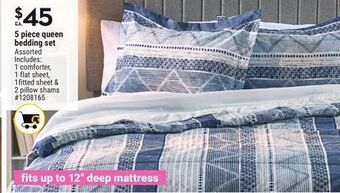 Giant Tiger 5 piece queen bedding set offer
