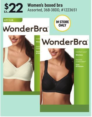 Giant Tiger Wonder bra women's boxed bra offer